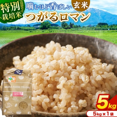 米【特別栽培米】つがるロマン 玄米 5kg 令和7年産|24_mft-100501