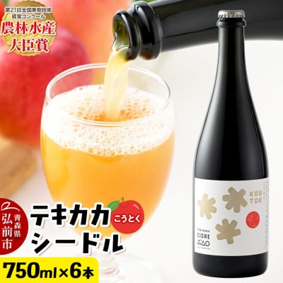 未来を育てるりんごのお酒 テキカカシードル(こうとく)750ml×6本入|24_mye-130601