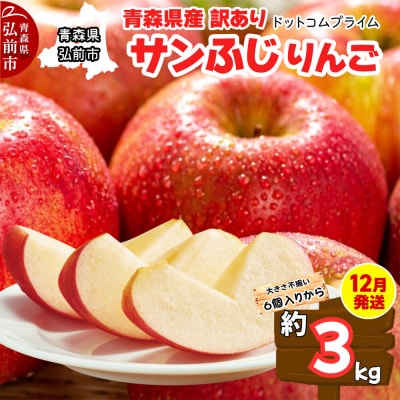 26年12月発送】りんご サンふじ【訳あり】約3kg 青森県産|24_dcp