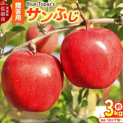 【26年12月下旬～発送】りんご サンふじ【贈答用】約3kg|24_bts-010301be