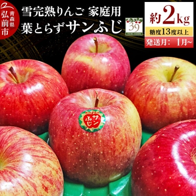 りんご サンふじ【家庭用】約2kg(8個)先行受付|24_yuk-130201