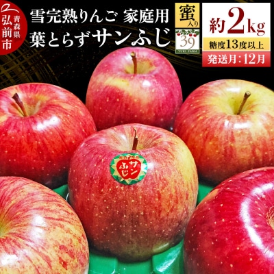 りんご サンふじ【家庭用】約2kg(8個)蜜入り 先行受付|24_yuk-130201a