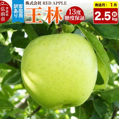 【27年1月発送】りんご 王林【訳あり】家庭用 約2.5kg|24_rap-040201a