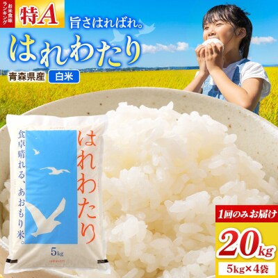 米 はれわたり【白米】20kg(5kg×4袋)令和7年産|24_wda-092001