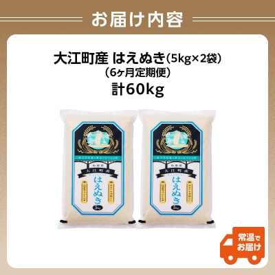  《先行受付》新米 《6ヶ月定期》 はえぬき 10kg×6ヶ月【10月頃より順次発送】001-T25