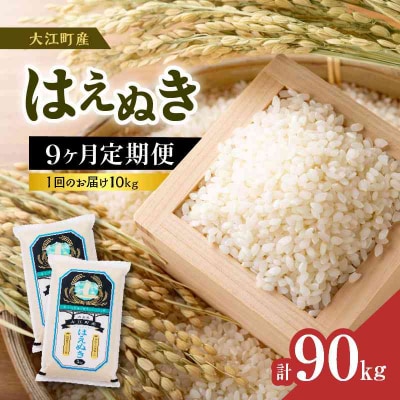  《先行受付》新米 《9ヶ月定期》 はえぬき 10kg×9ヶ月【10月頃より順次発送】001-T26