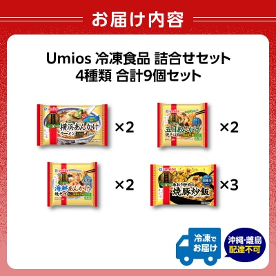 Umios 冷凍食品 詰合せセット 4種類 合計9個セット 045-005