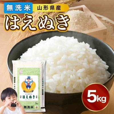 【新米】山形県産 無洗米 はえぬき 5kg【山形県産BG精米製法】【2025年度産米】036-001
