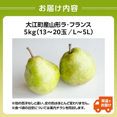 《先行受付》ラフランス 5kg 13～20玉 L～5L【11月中旬頃～発送予定】 048-005