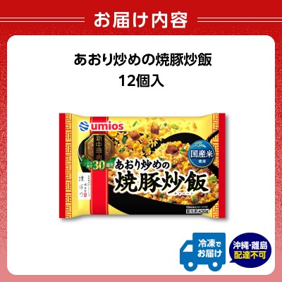 Umios 冷凍食品 あおり炒めの焼豚炒飯 12個入 045-004