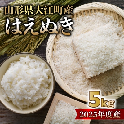 山形県大江町産 はえぬき5kg【2025年度産米】 004-019