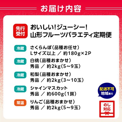 おいしい!ジューシー!山形フルーツバラエティ定期便【定期便全5回】 060-T11