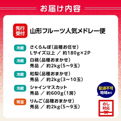山形フルーツ人気メドレー便【定期便全5回】 060-T11