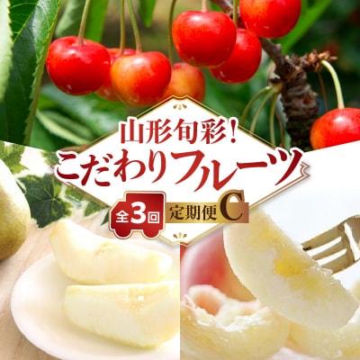 【発送月固定】山形旬彩!こだわりフルーツ定期便全3回C 063-T03