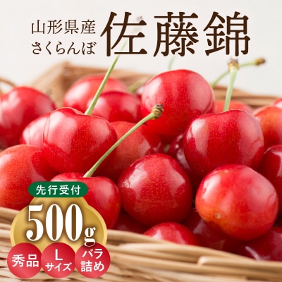 《先行受付》さくらんぼ 佐藤錦 500g 秀品 L バラ詰 【6月中旬頃～発送予定】_001-096