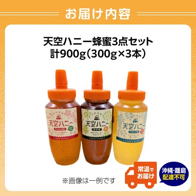 天空ハニー蜂蜜3点セット【道の駅おおえ】 004-011