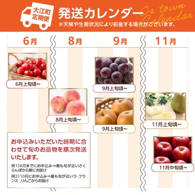 《先行受付》プレミアム白桃と5種便【定期便全5回】 060-T12