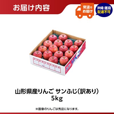 山形県産りんご 訳あり サンふじ 約5kg【2026年11月中旬頃～発送予定】 063-024