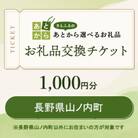 長野県山ノ内町　お礼品交換チケット　1,000円分