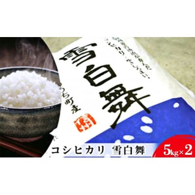 【令和7年産】志賀高原の麓で育った山ノ内町産コシヒカリ『雪白舞』5kg2袋セット[53710416]