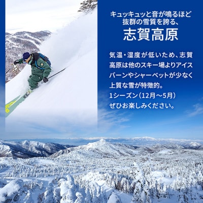 2024-25 志賀高原スキー場共通リフト券 シーズンパス大人1名[53710379]