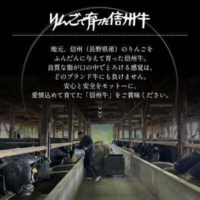 りんごで育った信州牛 ステーキ用3枚入り【 牛肉 サーロイン 黒毛和牛 A4 】[53710191]