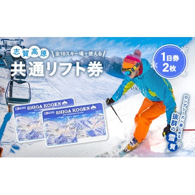 2025-26 志賀高原スキー場共通リフト券 1日券2枚[53710374]