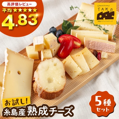 糸島産生乳100%使用チーズ5種セット[AYC003]