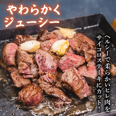 A4ランク博多和牛ヒレ肉サイコロ ステーキ 300g/生ハンバーグ150g×3個 [ACA052]
