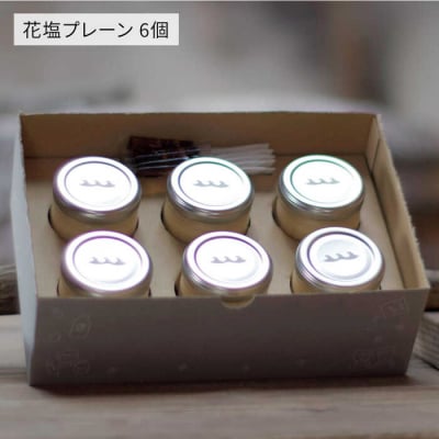 しおが主役 しおをかけてたべる プリン 花塩 プレーン 6個セット  [AEB001]