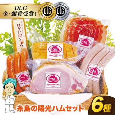 糸島の陽光 ハムセット 6種セット 2/ ハム ソーセージ 食べ比べ [AOA002]