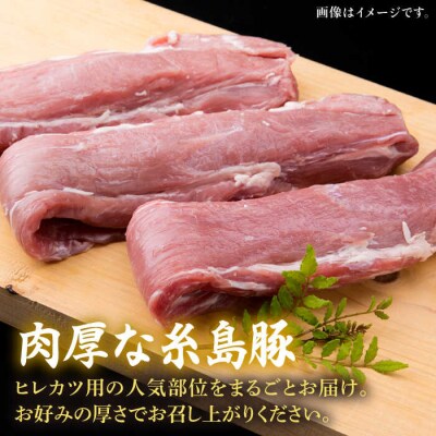 【全12回定期便】糸島豚 ヒレ肉 ブロック 1kg(1本350g前後×3本)《糸島》[ACA235]