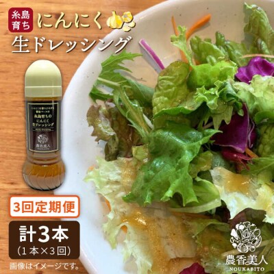 【全3回定期便】糸島そだちのにんにく生ドレッシング(285ml × 1本) [AAG036]