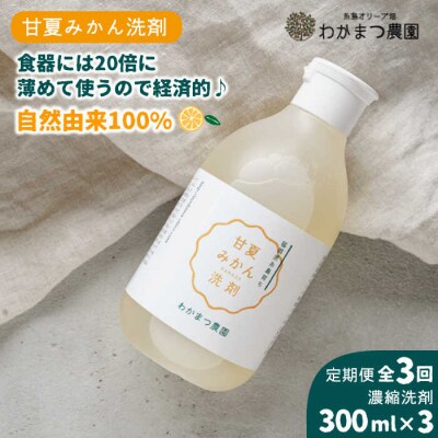 【全3回定期便】【植物 由来】 万能 濃縮 甘夏 みかん 洗剤/わかまつ農園 [AHB020]