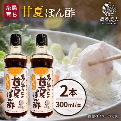 糸島そだちの 甘夏 ぽんず 300ml×2本 農香美人 [AAG052]