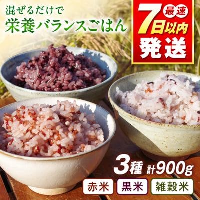 赤米・黒米・雑穀米 健康ごはんのお米セット 糸島市/二丈赤米産直センター[ABB009]