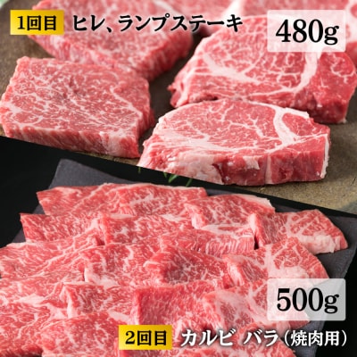 【全6回定期便】 糸島 黒毛和牛 食べ比べセット 2人前 約3kg [ACA110]