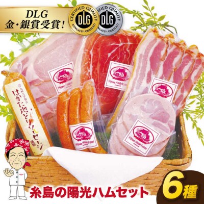 糸島の陽光 ハム 6種セット/ハムソーセージ食べ比べ [AOA001]
