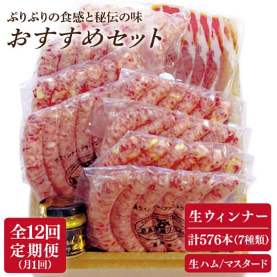 【全12回定期便】おすすめ ギフトセット (ハム/ソーセージ /ウインナー)[AAC015]