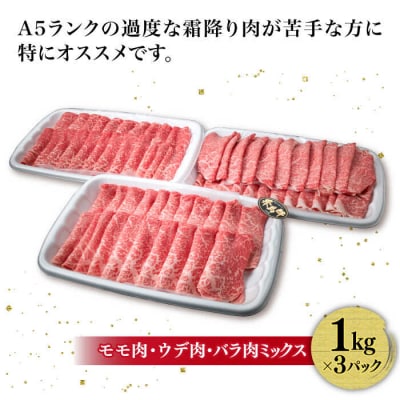 A4ランク 糸島 黒毛和牛 スライス 3kg 《糸島》 【糸島ミートデリ工房】 [ACA125]
