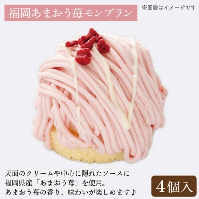 モンブラン4種(あまおう苺 八女抹茶 さつまいも 栗) ケーキ 4種16個 冷凍[AQD004]