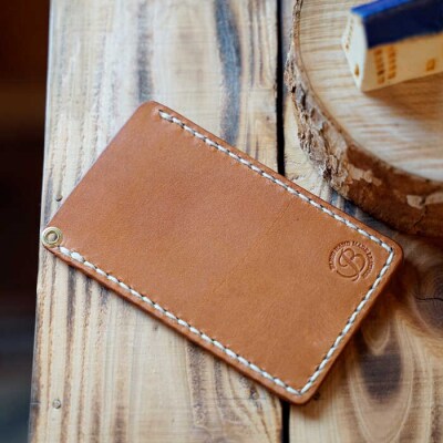 【手縫いの本革製品】 パスケース BLESS 革 レザー 定期入れ [AAA025]