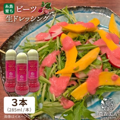 糸島そだちのビーツドレッシング ×3本セット【農香美人】[AAG006]