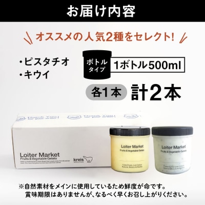 ジェラートボトル2個セット(ピスタチオ/キウイ)Loiter Market [AGD006]