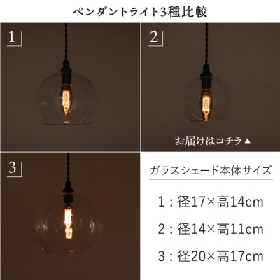 ペンダント ライト 1(ガラス 径14cm)タビノキセキ [ADB036]