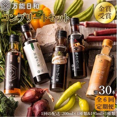 【全6回定期便】金賞受賞調味料コンプリートセット約200ml×5種×6回 [AFI019]