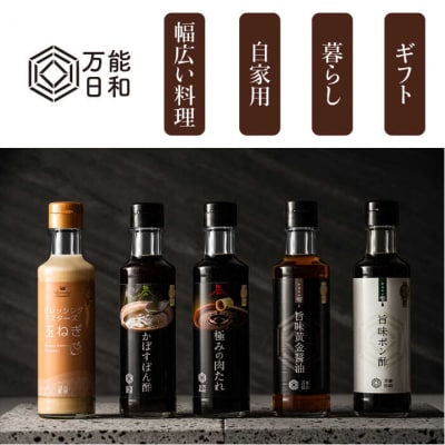 【全6回定期便】金賞受賞調味料コンプリートセット約200ml×5種×6回 [AFI019]