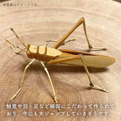 爽風じぃじ 工房の手作り 竹細工 バッタ【爽風農園】[AIZ003]