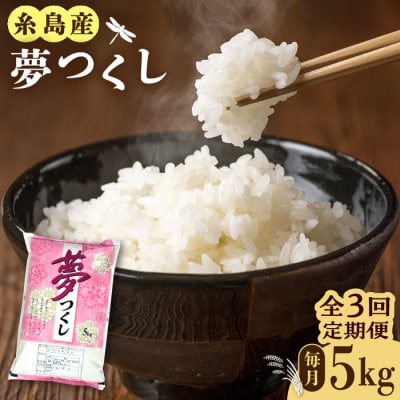 【全3回定期便】糸島産 夢つくし 5kg 糸島市/三島商店 [AIM005]
