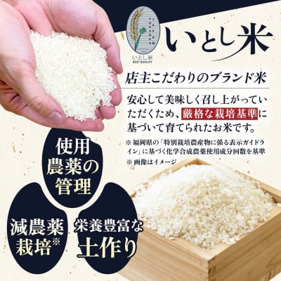 【全6回定期便】いとし米 厳選夢つくし 5kg×6回 (糸島産) 糸島市/三島商店 [AIM022]